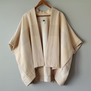 Universal Thread Cream Checkered Blanket Shawl OS